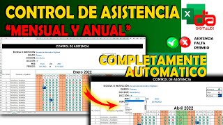 Como hacer un registro de Asistencia Mensual y Anual Automatico [upl. by Ladew329]