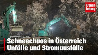 Schneechaos Stromausfälle und Unfälle  kronetv NEWS [upl. by Aliekahs]