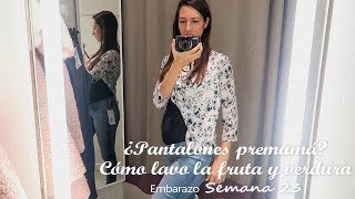 PANTALONES PREMAMÁ Y EL VESTIDO DE ASOS  SEMANA 23 DE EMBARAZO rosapastelvlog [upl. by Nika]