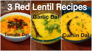 3 EASY RED LENTIL RECIPES INDIAN STYLE  RED LENTIL DAHL RECIPE  MASOOR DAL RECIPE [upl. by Nathaniel]