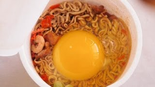 put Egg in Cup Noodles [upl. by Ilatfen]