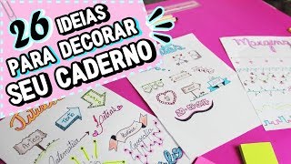 COMO DECORAR O CADERNO E DEIXAR ELE LINDO  TÍTULOS DATAS E MARGENS [upl. by Kcirneh]