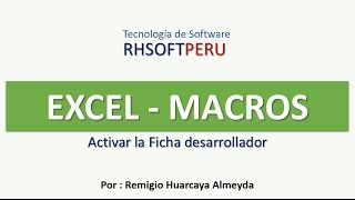 como crear macros en excel  Parte 1 [upl. by Nnylaf]