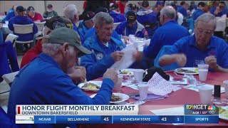 Monthly Honor Flight breakfast held in downtown Bakersfield [upl. by Og788]