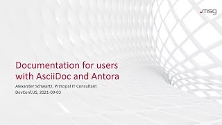 Documentation for users with AsciiDoc and Antora [upl. by Reinnej]