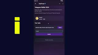 Telegram Wallet 2024  Tapswap Code  StepbyStep Guide to Telegram Wallet 2024 Quick Tutorial for [upl. by Naxor]