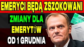 PILNIE ZMIANY DLA EMERYTÓW OD 3 GRUDNIA 2024 ZUS OGŁOSIŁ SZCZEGÓŁY DATY I KWOTY PŁATNOŚCI [upl. by Kline]