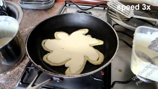 How to make pancakes in fun shapes for kids  Snowflake pancake  TUTORIAL [upl. by Pelag517]