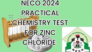 NECO Practical Chemistry test for ions in zinc chloride [upl. by Kung224]