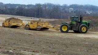 John Deere 9530 tractor scraper [upl. by Beitz]