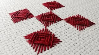 How to Do Norwich Stitch on Aida Fabric  Hand Embroidery for Beginners  Needlepoint Embroidery [upl. by Anoif]