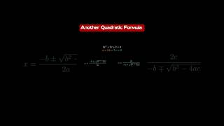 Two Quadratic Formulasmaths [upl. by Nylatsirhc864]