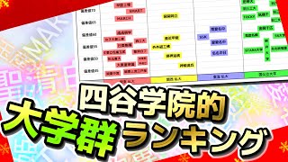 【大学群関東私大愛知私大関西私大国公立大学】四●学院が大学群序列を発表した結果…【横横海外首都電農学茶】 [upl. by Clorinde]