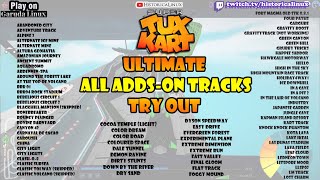 SuperTuxKart Ultimate All Adds On Track from A to L Part 1 [upl. by Salohcin661]