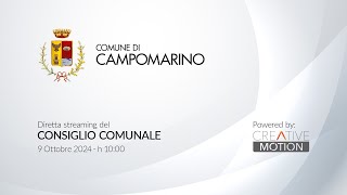 Comune di Campomarino Cb  Consiglio Comunale del 9 ottobre 2024 [upl. by Stroud529]