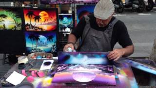 Las Ramblas Spraypaint Art 220613 1080p HD [upl. by Wallache]