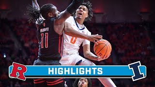 Rutgers at Illinois  Highlights  Big Ten Mens Basketball  Jan 21 2024 [upl. by Nylia]