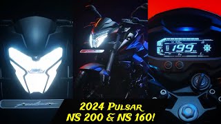 2024 NS 200 and NS 160🔥 New Headlamp  Digital Cluster  Pulsar [upl. by Voss]