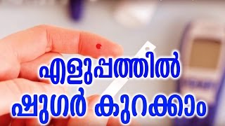 എളുപ്പത്തിൽ ഷുഗർ കുറയ്ക്കാം  WAY TO REDUCE DIABETS  Malayalam Health Tips [upl. by Sana887]