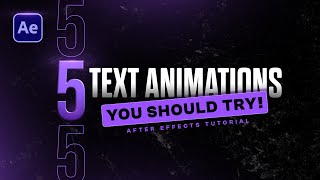 5 Creative Text Animation in After Effects for Freshers [upl. by Poland329]