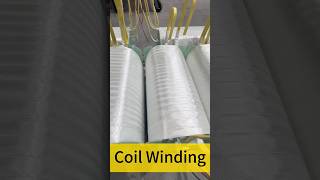 coil winding with copper strip machine silver chinafactory windingmachine wood silverstone [upl. by Amaris105]