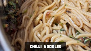 Chilli Noodles Recipe  Homemade delicious Chilli oil Noodles  Chilli oil recipe  Chef Abhay [upl. by Hedvah16]