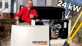 Emergency Standby Generator Install DIY Start to Finish Generac 24kW Backup Generator [upl. by Roddy587]