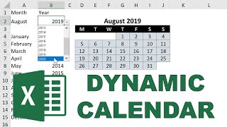 How to make a dynamic calendar in excel [upl. by Gustafsson876]