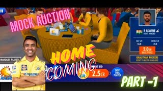 IPL MOCK AUCTION part1homecoming episode 💥 💛💙♥️cricket csk rcb kkr ipl2025auction msdipl [upl. by Yenahc731]