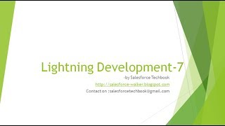 Lightning Development 7 Events Application amp Component Lightning Component in Visualforce Page [upl. by Anomahs]