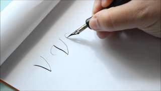 The Letter V  Basic Calligraphy Tutorial [upl. by Gnuj]