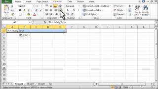 Excel 2010 How To Merge and Center Cells  Tutorial Tips and Tricks [upl. by Burk]