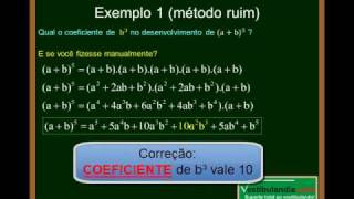 Matemática  Aula 29  Binômio de Newton  Parte 5 [upl. by Nihsfa692]