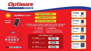 OptiMate Solar EN ChargerMonitor  How it works [upl. by Geibel]