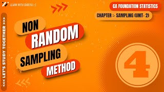 Chp 13 unit 2 Sampling  part 4 CA Foundation 24  Statistics  With notes by Shreya Sharma [upl. by Pauwles]