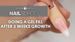 YN NAIL SCHOOL  DOING A GEL FILL AFTER 2 WEEKS GROWTH [upl. by Urbani]