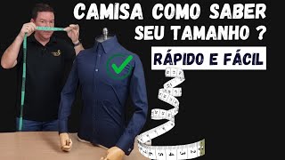 Como saber o tamanho certo da sua camisa [upl. by Vaules]