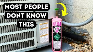 How To Add Refrigerant To Your Air Conditioner R410A amp R22 [upl. by Cayla]