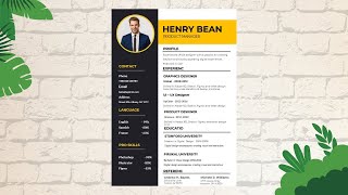 Resume Design in MS Word  Create Resume in Word  CV Design Tutorial  Best CV Format resume [upl. by Weiss]