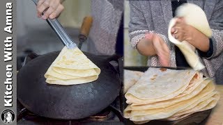 Complete Tutorial of Rumali roti  A Restaurant style Soft Roomali Roti Recipe  Kitchen With Amna [upl. by Nwahser]