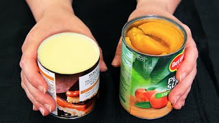 Whisk together condensed milk with canned peaches The best nobake creamy dessert [upl. by Astra]