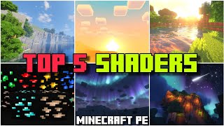 🏅TOP 5 SHADERS for BEDROCK  MINECRAFT PE 121 shaders [upl. by Obie]