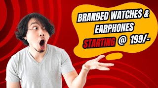 Branded watch amp earphone starting at 199  Nayjaisacom  Boat  JBL  Noise  Firebolt  Philips [upl. by Orelie]