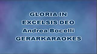 Gloria in Excelsis Deo  Andrea Bocelli  Karaoke [upl. by Azpurua]