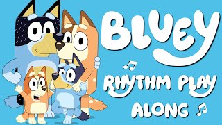 Rhythm Play Along Bluey Theme  Quarter NoteRest amp Eighth Notes [upl. by Alyar]