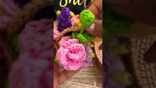 Canasta colgante para auto 🧶🧺💐 crochet flores canastas [upl. by Oflodur]