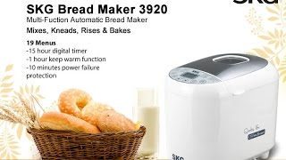 SKG Bread Maker SKG3920 Instruction Video Chinese [upl. by Northington]