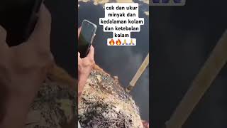 Ukur kedalaman kolam dan keteblan minyakmuatantrontonvlog [upl. by Ennaylloh]