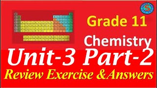 grade11 chemistry chapter3 part2 review exercise freshman newcurriculum ethiopianeducation [upl. by Issie]