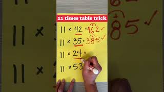 Cool math trick multiplying by 11 math mathisfun mathematics mathtrick multiplication [upl. by Suehtomit327]